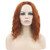 BERON Short Curly Wig Cosplay Costume Party Hair with Wig Cap  Dark Orange