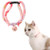 Necoichi Chirimen Cat Collar with Clover Bell  Pastel Pink