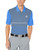 adidas Golf Men s Ultimate Color Block Merch Polo Real Blue  Grey Three Large