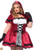 Leg Avenue Women s 2 Piece Gothic Riding Hood Plus Size Red White 1X   2X