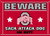 Pets First Collegiate Ohio State Buckeyes Beware of Dog Sign