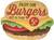 Open Road Brands Burgers Die Cut Embossed Tin Sign