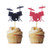 Morndew 24 PCS Drum Cupcake Toppers for Music Party Baby Shower Birthday Party Wedding Party Decorations