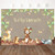 Mocsicka Woodland Baby Shower Backdrop Woodland Animals Party Background 7X5ft Vinyl Butterfly Woodland Baby Shower Party Decoration Background
