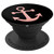 Rose gold Anchor on black background PopSockets Grip and Stand for Phones and Tablets