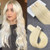 Reysaina 18inch 40G Platinum Blonde Tape in Hair extensions Skin Weft Hair Extensions Seamless Remy Real Human Hair Extensions  60