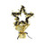 Star Gleam  N Shape Centerpiece  gold  Party Accessory   1 count   1 Pkg