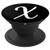Black Pop Background White Pattern Monogram Letter X Initial PopSockets Grip and Stand for Phones and Tablets