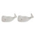 Creative Co-Op Ceramic Whale Salt & Pepper Shakers (Set of 2 Pieces)