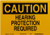 Brady 84537 7  Height 10  Width B 302 High Performance Polyester Black On Yellow Color Confined Space Sign Legend  Caution Hearing Protection Required