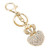 Keychains for Women Flower Crystal Rhinestone Keychain Key Chain Sparkling Key Ring Charm Purse Pendant Handbag Bag Decoration