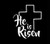 He is Risen Cross NOK Decal Vinyl Sticker  Cars Trucks Vans Walls Laptop White 55 x 45 in NOK741