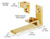 CRL Brass Combined Shelf Support and Mirror Clip   Set