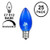 Novelty Lights 25 Pack C7 Outdoor String Light Christmas Replacement Bulbs Blue C7 E12 Candelabra Base 5 Watt