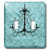 3dRose lsp 6396 2 Chandelier on Vintage Background Double Toggle Switch Multicolor