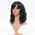 VCKOVCKO Short Wavy Wigs Bob Wigs With Air Bangs Shoulder Length For Women Short Wig Curly Wavy Synthetic Cosplay Wig Pastel Bob Wig for Girl Colorful Costume Wigs 12  Black