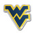 West Virginia Mountaineers Metal Auto Emblem with Colored Team Logo