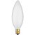 HC Lighting   E12 Candelabra Base 25 Watt Frosted Torpedo Tip 130 Volt Decorative Chandelier Light Bulb  10 Pack   25 Watt