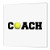 3dRose Coach Black Letters with Tennis Ball on White Background Iron on Heat Transfer 8 by 8  for White Material  ht 192409 1