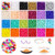 6000PCS 4MM Pony Glass Seed Beads Gacuyi 24Colors Small Rainbow Glass Beads Bulk with Elastic String Organizer Box for Adult DIY Jewelry Making Bracelets Necklaces