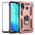 Strug for Samsung Galaxy A30 A20 CaseHybrid armor Heavy Duty Shockproof Protection Built in 360 Rotatable Ring Magnetic Car Mount Case with Screen Protector for Samsung Galaxy A30 A20 Rose Gold