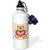 3dRose  Country Style Valentine Teddy Bear Graphic Holding Heart Plaid Background  Sports Water Bottle 21 oz White