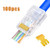 CAT5e Connector Pass Through   RJ45 Connectors Gold Plated 3 Prong 8P8C Ethernet Ends  100Pack