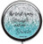 Eareeco   Blue Snowflake Background Round Pill Case Pill Box Pill Case Case  Three Compartment Pill Box Pill Case