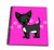 3dRose db 12081 2 Cute Black Chihuahua Pink Pawprint Background Memory Book 12 by 12 Inch