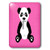 3dRose lsp 40914 1 Cute Cartoon Panda on Pink Fur Print Background Single Toggle Switch