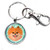 Cute Pomeranian Silver Keychain with Large Lobster Claw