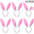 Yaomiao 12 Pack Easter Bunny Ears Headband Plush Hairbands Rabbit Headband for Easter Costume Party Decoration Dress Up