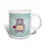 3dRose Mug Cute Hippopotamus Holding Love Sign With Heart With Blue Striped Background Valentine Or Any Day  mug 119045 3    11oz   Transforming Black White