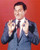 Danny Thomas Posed in Blue Caot and Red Background Photo Print  8 x 10