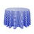 LinenTablecloth 108 Inch Round Polyester Tablecloth Blue   White Checker