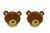NoJo Wall Hooks Bear 2 Count