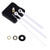 ROSENICE Silent Clock Movement Kits White Straight Clock Hand for DIY Clock Replacement