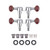 Ukulele Tuning Pegs Bass Ukulele Tuning Pegs 2L2R Ukulele String Tuning Pegs Locking Tuners Zinc Alloy Machine Heads Silver Red by RiToEasysports