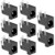 uxcell 8Pcs PCB Mount DC005 55mm x 21mm 3 Pin Audio Video DC Power Connector Socket Black