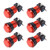 uxcell Game Push Button 335mm Round 12V LED Illuminated Push Button Switch with Micro Switch for Arcade Video Games Red 6pcs