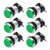 uxcell Game Push Button 33mm Round 12V LED Illuminated Push Button Switch with Micro Switch for Arcade Video Games Green 6pcs