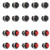 Clyxgs SPST Mini Push Button Switch AC250V/3A AC125V/6A No lock Round Momentary Push Button Switch Black+Red Cap 20-Pack