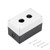 uxcell Push Button Switch Control Station Box 22mm 2 Button Aperture White and Black