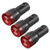 uxcell 3Pcs Red Indicator Light with Buzzer AC DC 24V 22mm Panel Mount Flashing Alarm for Electrical Control Panel HVAC DIY Projects