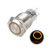 uxcell Latching Metal Push Button Switch 19mm Mounting Dia 1NO 1NC COM 12V Yellow LED Light