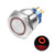 uxcell Momentary Metal Push Button Switch 25mm Mounting Dia 5A 1NO 1NC 12V Red LED Light Flat Head