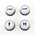Easyget 4 Pcs/Lot 5V LED Illuminated Push Button 1P / 2P Player Start Buttons / 2x Coin Buttons for MAME / JAMMA / Fighting Games / Arcade Video Games