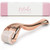 Estala Derma Roller Cosmetic Microneedling Kit for Face 540 Titanium Microneedle Roller   025mm Microdermabrasion Device   Includes Free Storage Case   Ebook  Rose Gold