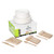 ecorasa   250pcs Eco Friendly and Disposable Bulk Party Pack   Includes Bio Degradable Premium Party Plates  White  with Elegant and Sturdy Wooden Cutlery for Special Events like Wedding for 50 Guests