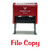 FILE COPY Self-Inking Office Rubber Stamp (Red) - Large